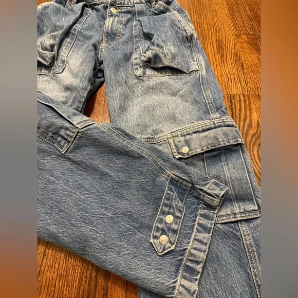 We The Free Marx Cargo Pants In Bluebell. - Picture 6 of 7